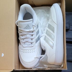 Adidas White and Gray Athletic Shoes